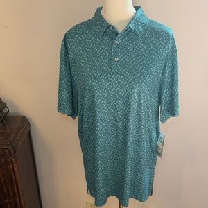 PGA Tour Patterned Polo Shirt